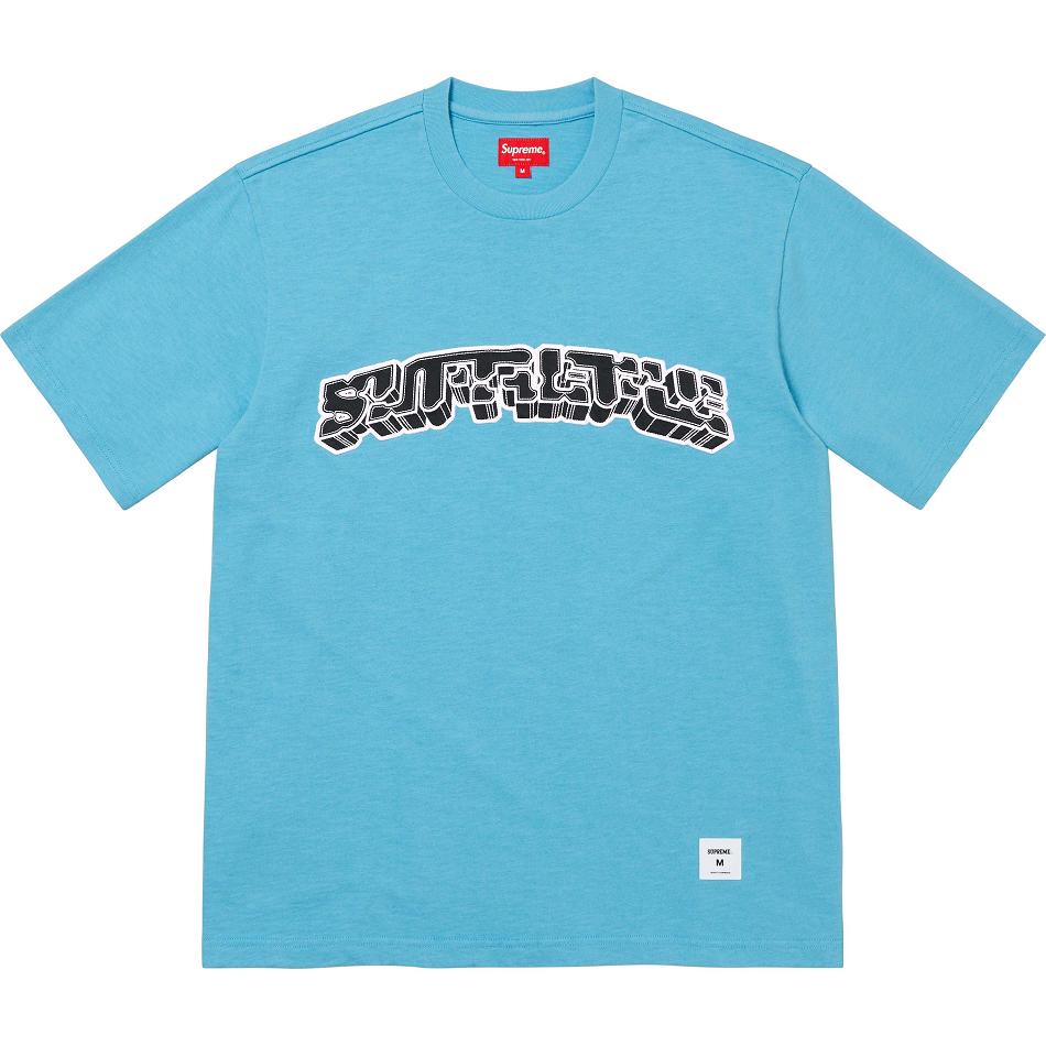 Chandails Supreme Block Arc S/S Top Bleu | FR331UT