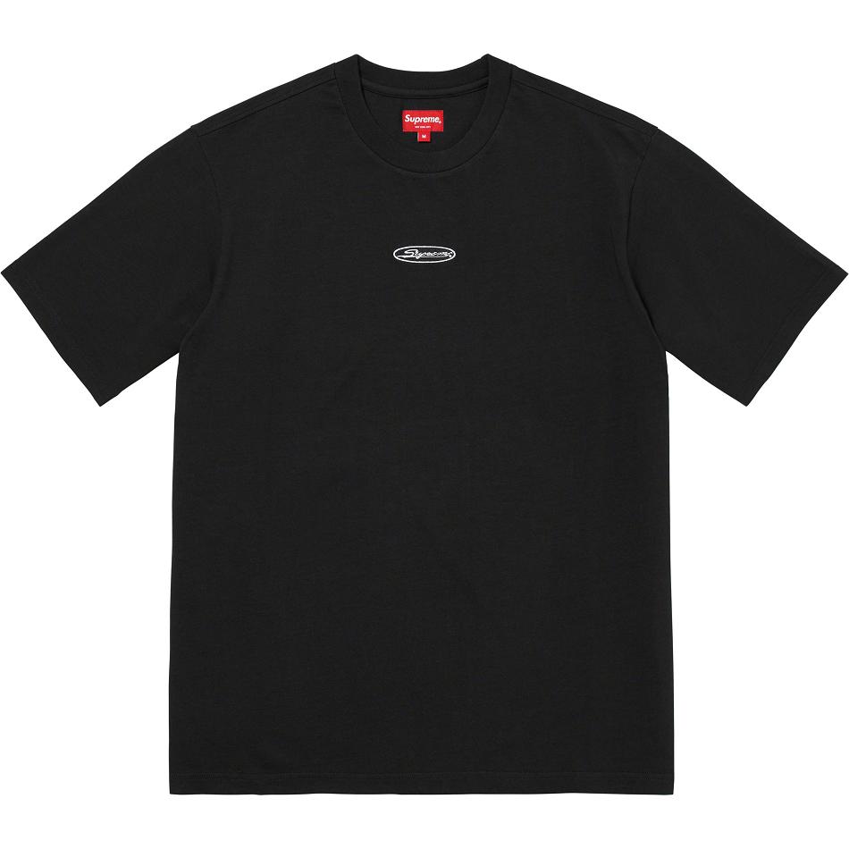 Chandails Supreme Oval Logo S/S Top Noir | FR337DN