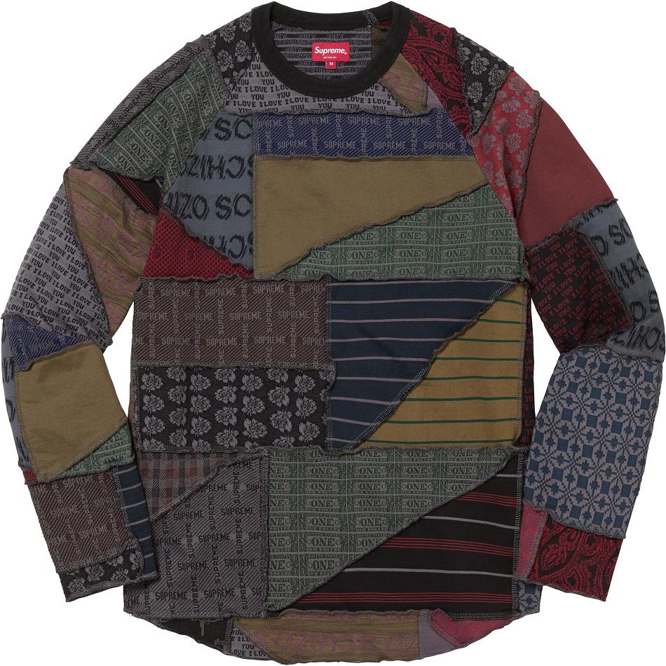 Chandails Supreme Patchwork Jacquard L/S Top Noir Multicolore | FR325QZ