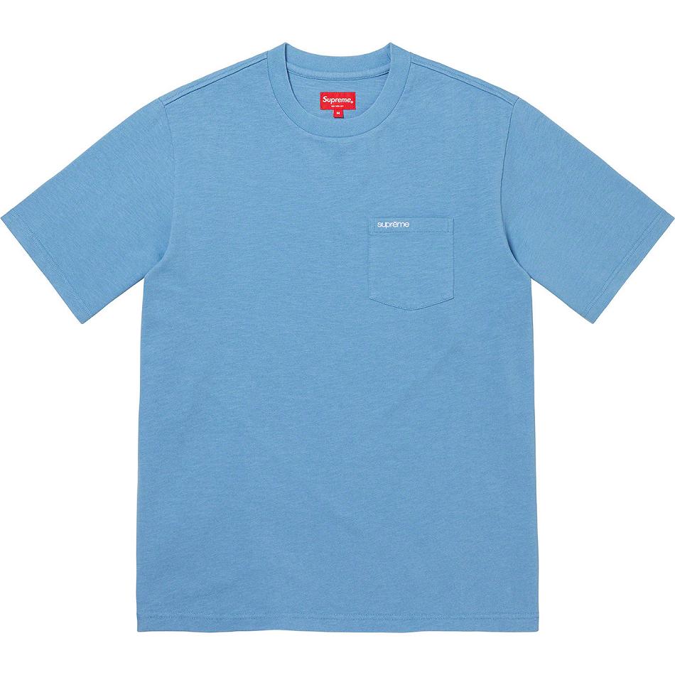 Chandails Supreme S/S Pocket Tee Turquoise | FR316KI