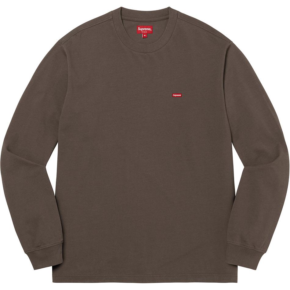 Chandails Supreme Small Box L/S Tee Marron | FR341JJ