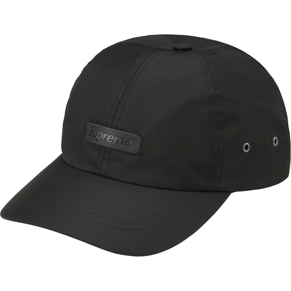 Chapeaux Supreme Cuir Patch 6-Panel Noir | FR121TV