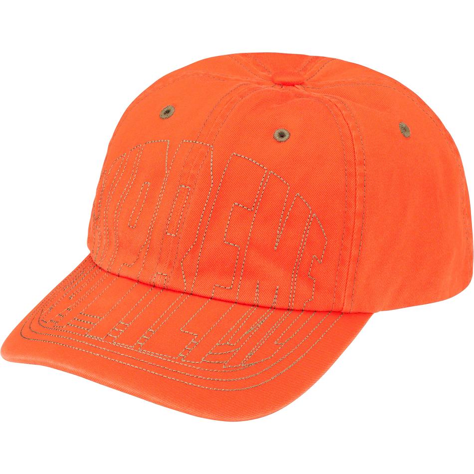 Chapeaux Supreme Visor Stitch 6-Panel Orange | FR127AP