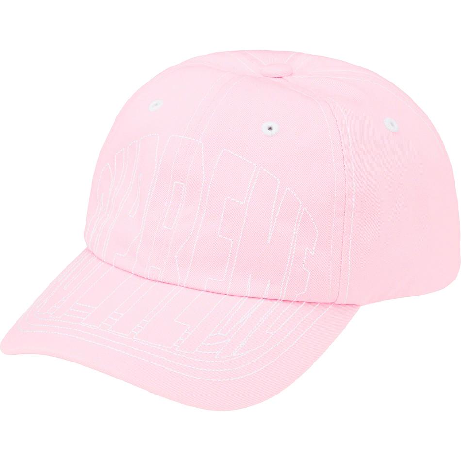 Chapeaux Supreme Visor Stitch 6-Panel Rose | FR125OR