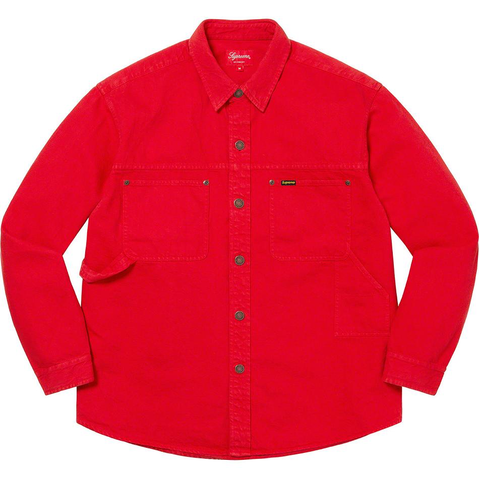 Chemises Supreme Denim Painter Rouge | FR388SO