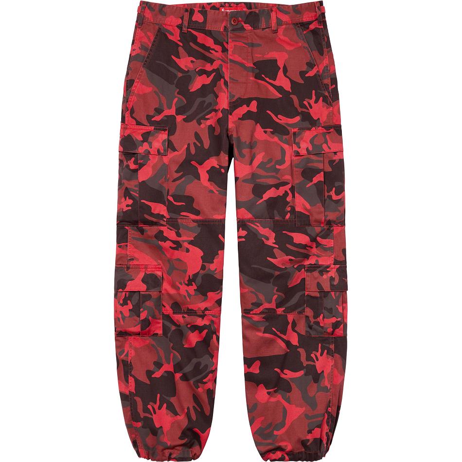 Pantalon Supreme Cargo Pant Rouge Camouflage | FR394KI