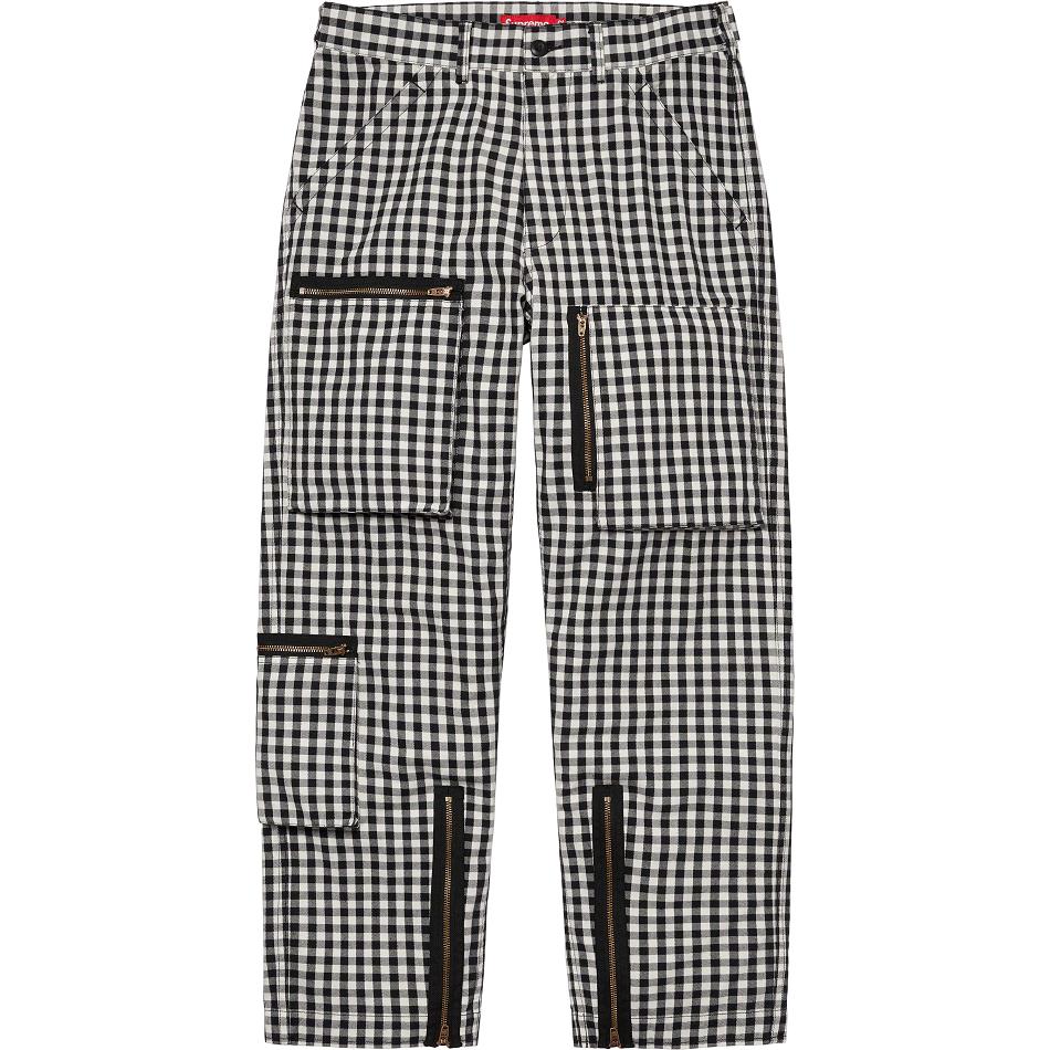 Pantalon Supreme Gingham Flight Pant Noir | FR392HK