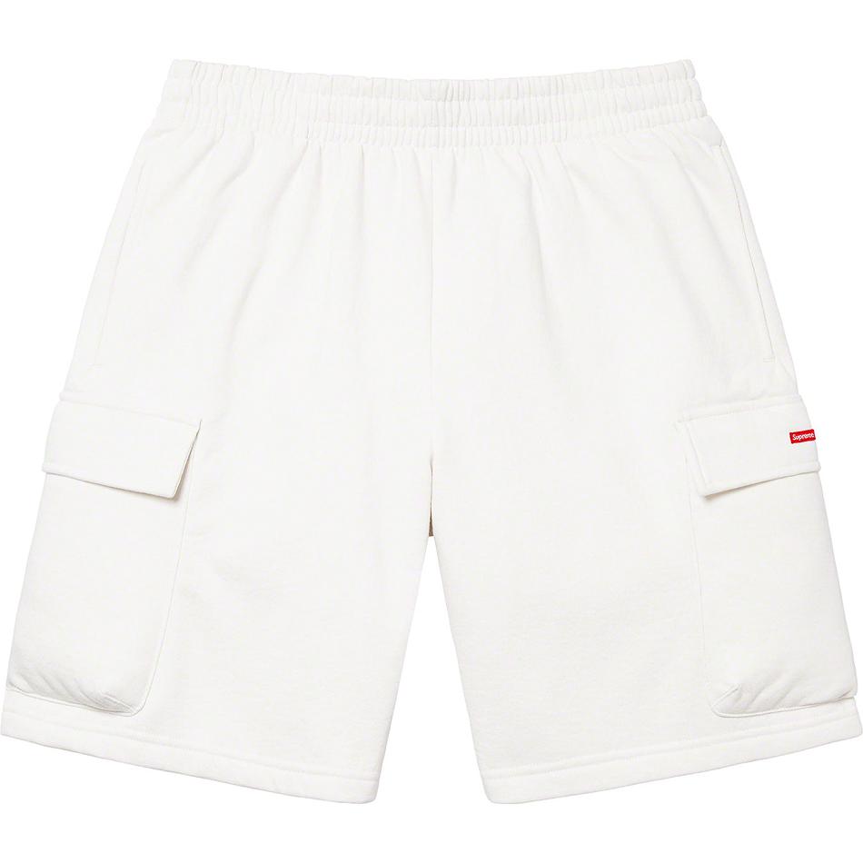 Shorts Supreme Small Box Baggy Cargo Sweat Blanche | FR368KI