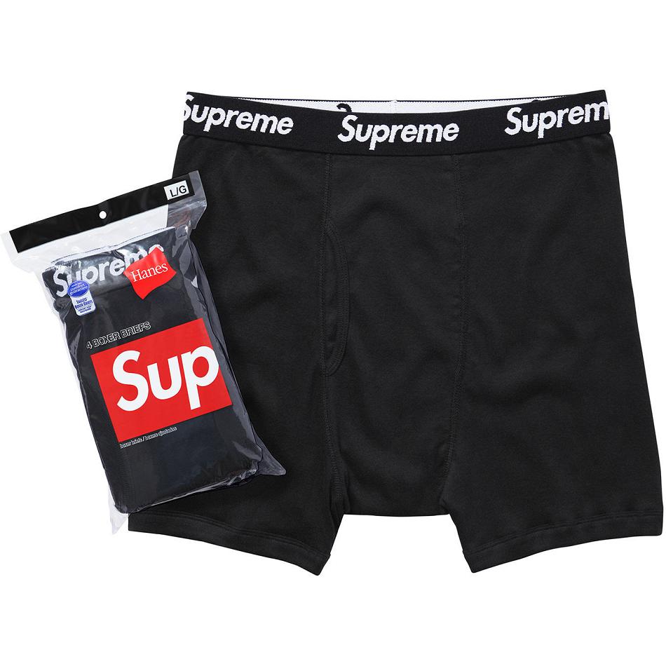 Sous Vêtement Supreme Hanes® Boxer Briefs (4 Pack) Noir | FR102SO