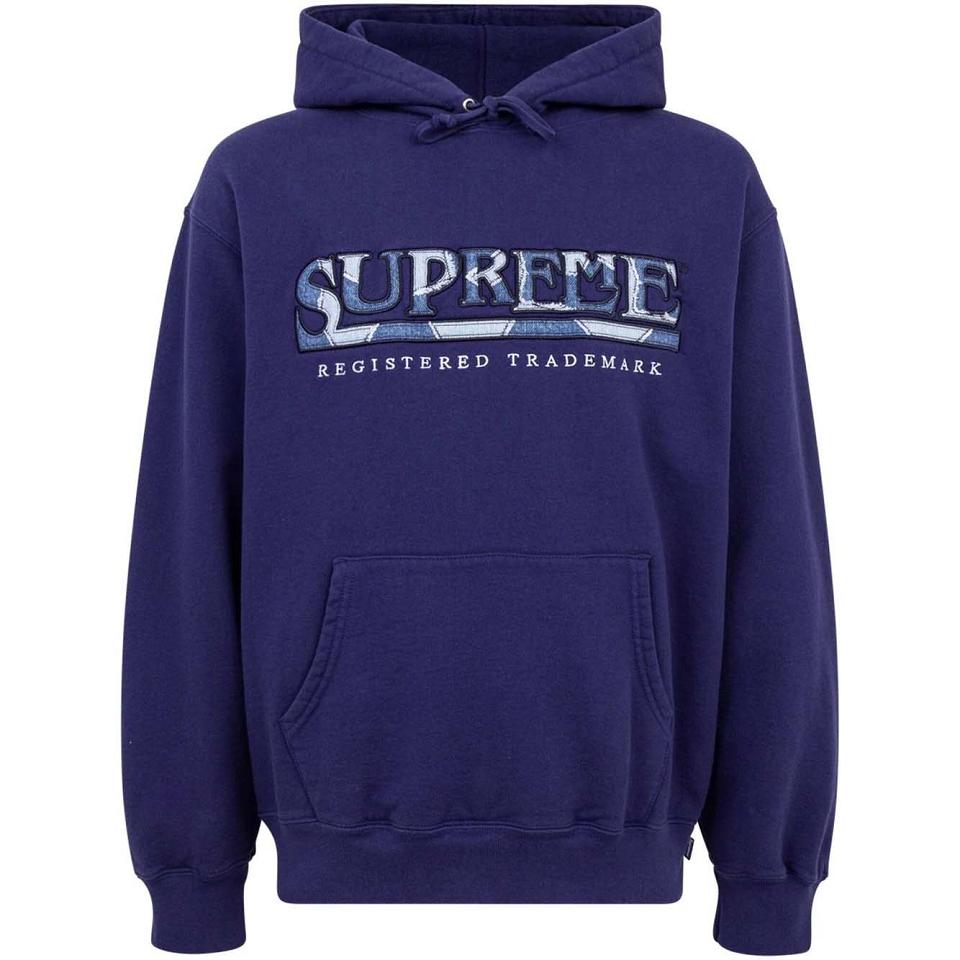 Sweat À Capuche Supreme Amazing Denim Logo Bleu | FR491AP