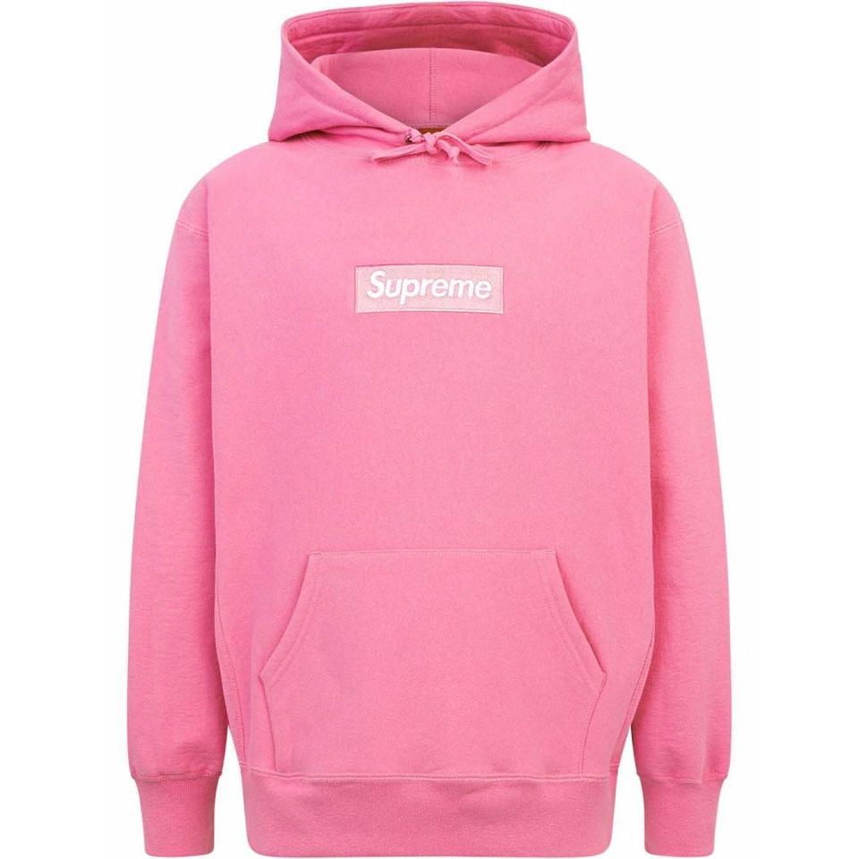 Sweat À Capuche Supreme Box Logo Rose | FR487UT