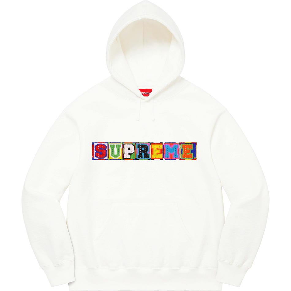 Sweats Supreme Beaded Encapuchonné Blanche | FR272MA