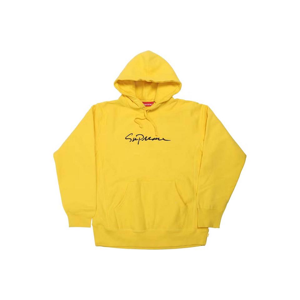 Sweats Supreme Classiche Script Encapuchonné Jaune | FR269VD