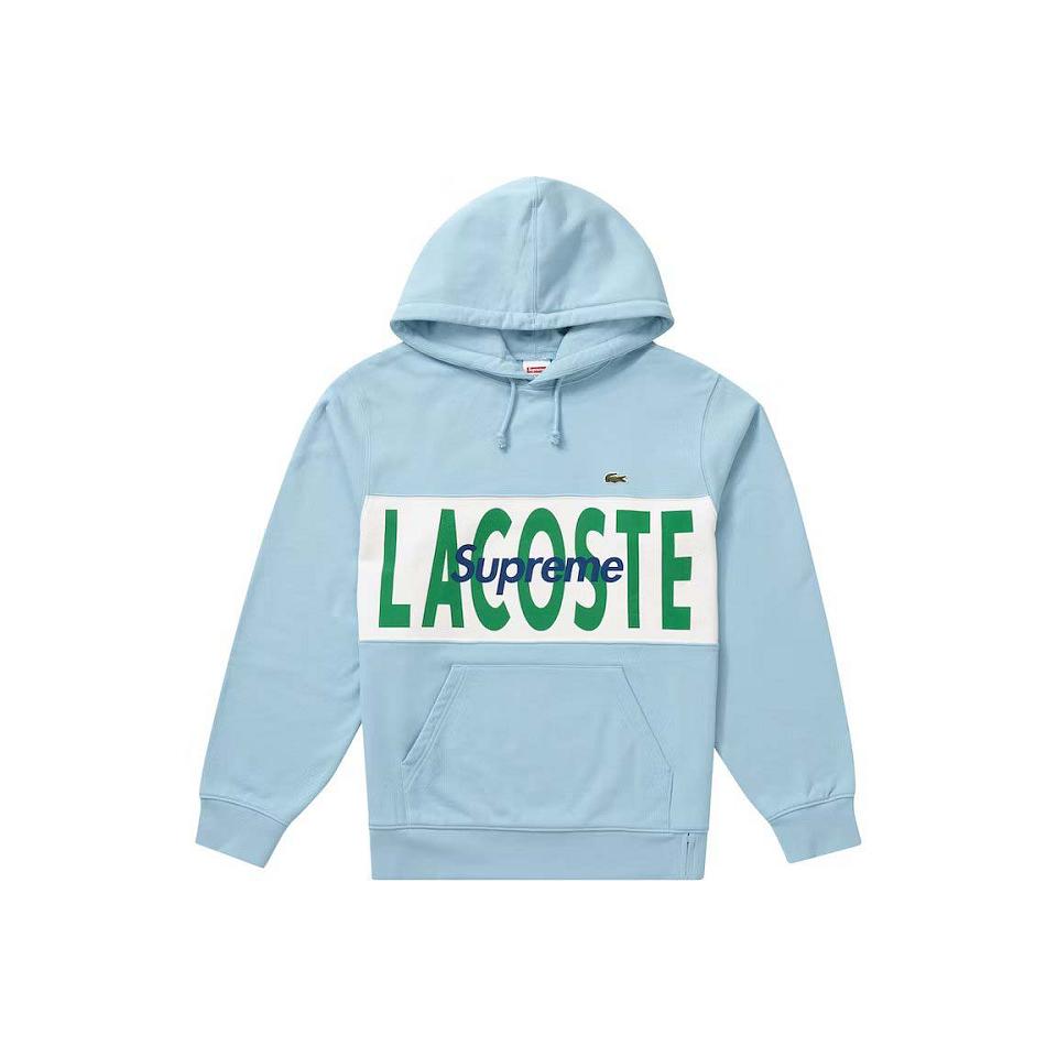 Sweats Supreme LACOSTE Logo Panel Encapuchonné Bleu | FR265LH