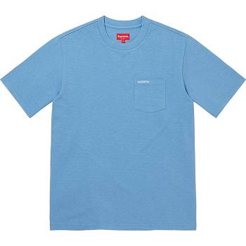 Chandails Supreme S/S Pocket Tee Turquoise | FR316KI