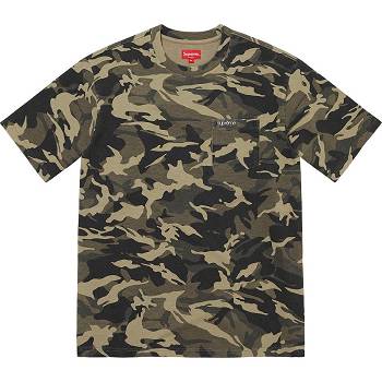 Chandails Supreme S/S Pocket Tee Vert Olive Camouflage | FR323NB