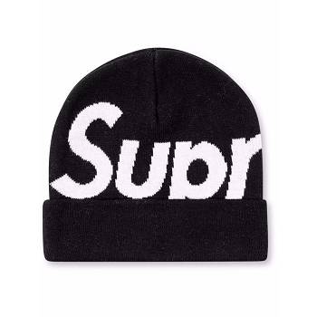 Chapeaux Supreme Big Logo Beanie Noir | FR111XF