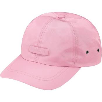 Chapeaux Supreme Cuir Patch 6-Panel Rose | FR123UT