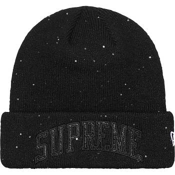 Chapeaux Supreme New Era® Metallic Arc Beanie Noir | FR146RW