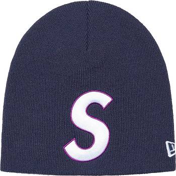 Chapeaux Supreme New Era® S Logo Beanie Bleu | FR149UT