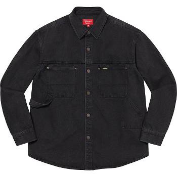 Chemises Supreme Denim Painter Noir | FR390FM