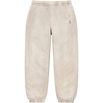 Pantalon Supreme Overdyed S Logo Sweatpant Beige | FR402MA