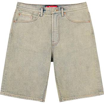 Shorts Supreme Baggy Denim Kaki | FR357UT