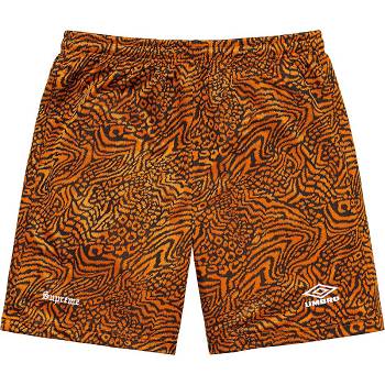 Shorts Supreme Jacquard Animal Print Soccer Orange | FR359OR