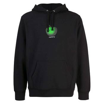 Sweat À Capuche Supreme Apple Logo Noir | FR490PQ