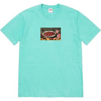 T Shirts Supreme Strawberries Tee Aqua | FR247QZ